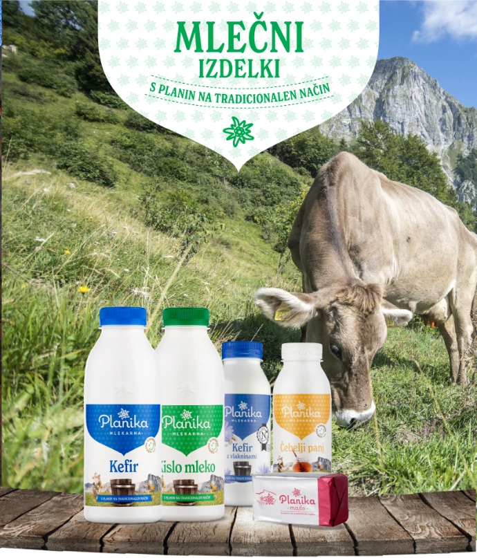 Mlečni izdelki - Izbrana kakovost - Mlekarna Planika